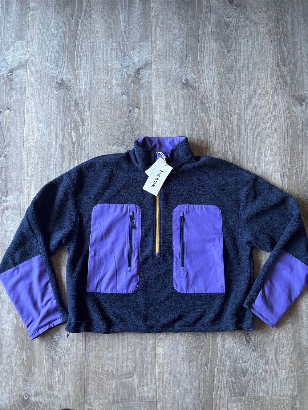 Wild Rye Women's Danner 3/4 zip jacket midnight size Large NWT